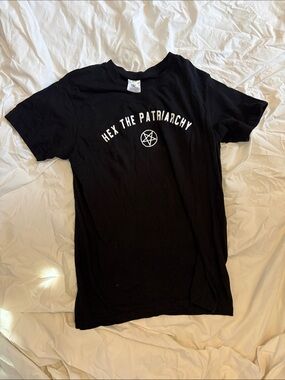 Black 'Hex The Patriarchy' Graphic Short Sleeve Tee